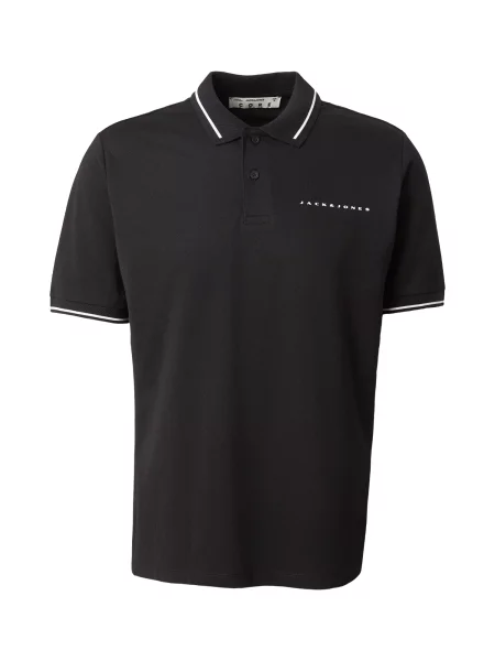 JACK & JONES Tricou JCOFUSION negru alb