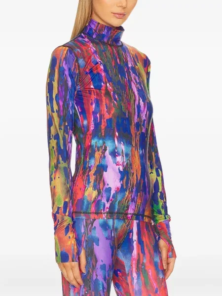 Top Aztech Mountain z nadrukiem w abstrakcyjne wzory różowy