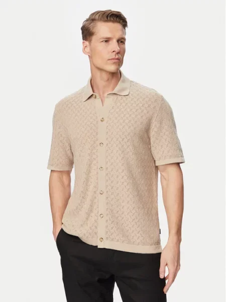 BOSS Cămașă H-Nappo bej