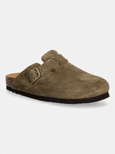 Scholl natikači z zaprtimi prsti semiš FAE zelena