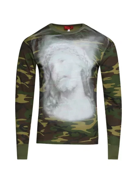 Tricou La Maskarade cu imagine cu model camuflaj verde
