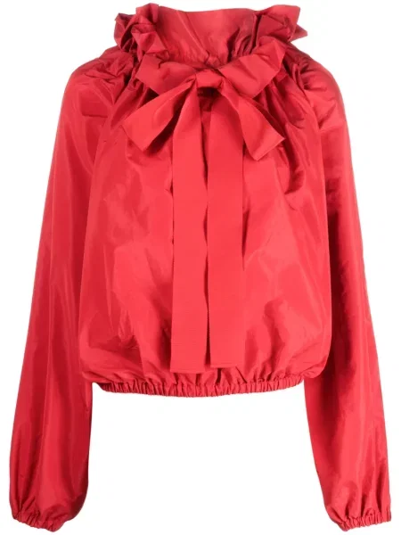 Bluzka Patou z kokardką czerwona