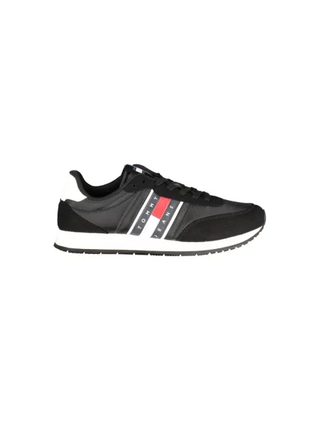 Sneakersy Tommy Hilfiger skórzane czarne