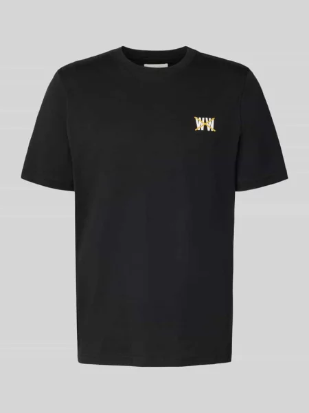 T-shirt o kroju regular fit z nadrukiem z logo model Bobby' Wood Wood czarna