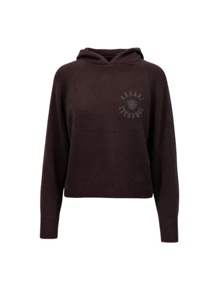 Bluza z kapturem Armani Exchange z kapturem brązowa