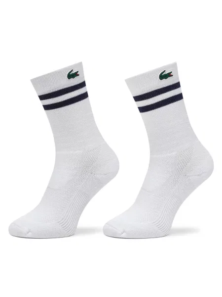 Длинные носки Lacoste белые