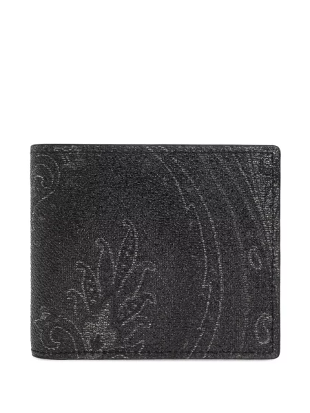 Portfel Etro z wzorem paisley czarny