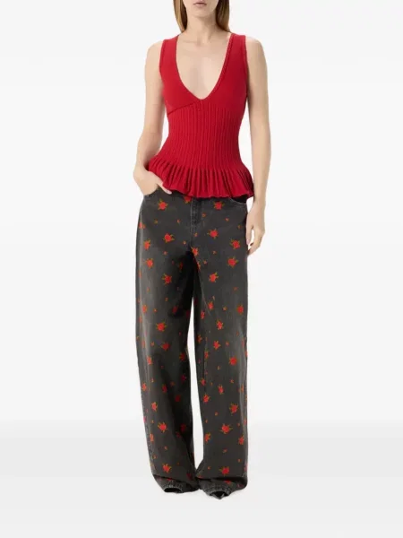 Top Blumarine tricotate roșu
