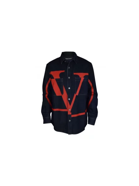 Koszula dżinsowa Valentino Garavani z logo niebieska