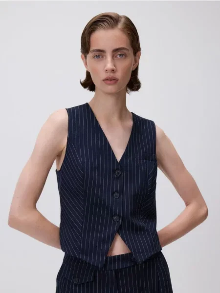 Reserved Жилет в смужку темно-синій синій