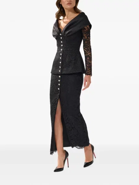 Rochie Silk Love & Lace de mătase negru