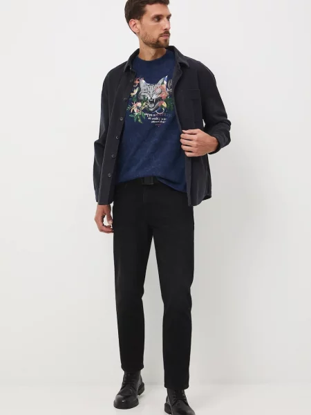 Medicine póló nyomott mintás sötétkék