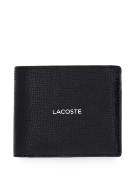Portofel Lacoste din piele cu imagine negru