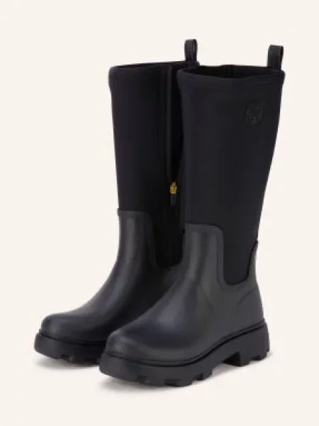 Kalosze Tommy Hilfiger Stamp Warm Knee black czarne