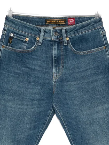 Blugi Superdry cu autograf albastru