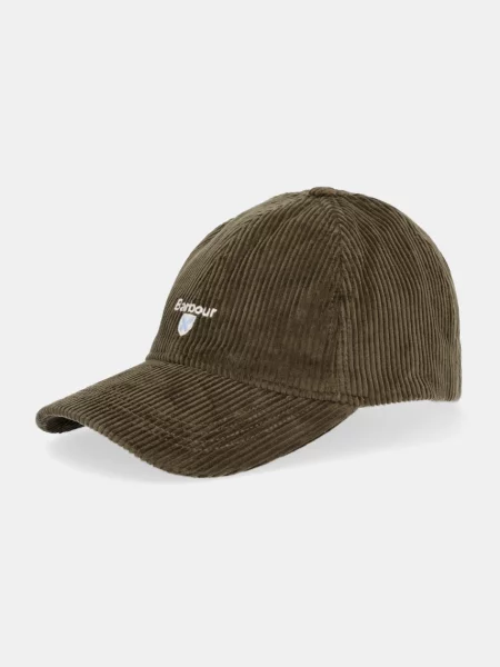 Barbour kordbársony baseball sapka Preston Cord zöld