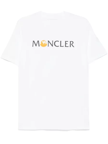 Tricou Moncler cu imagine alb