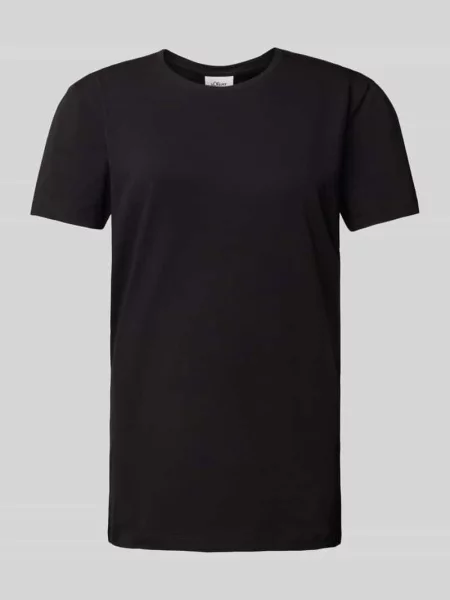T-shirt z okrągłym dekoltem S.oliver Black Label czarna