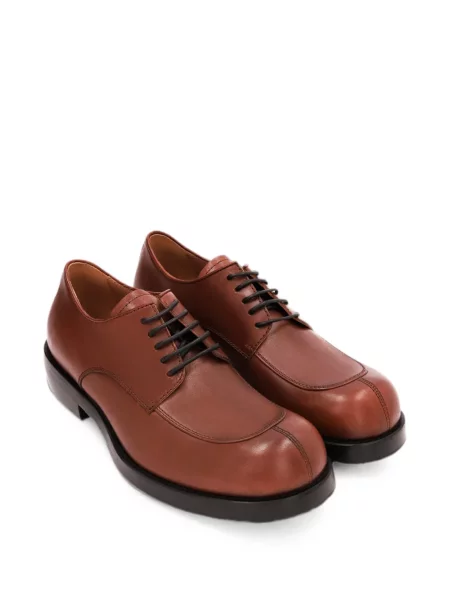 Pantofi derby Dries Van Noten din piele roșu