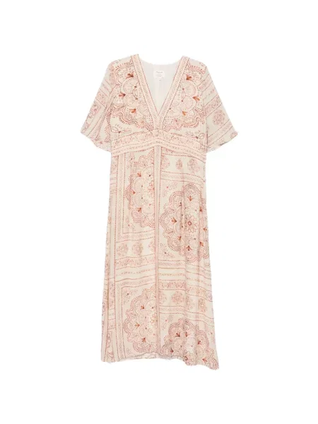 Rochie midi Maison123 cu imagine cu decolteu în V cu model paisley