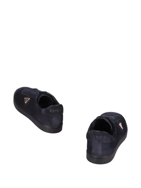 Sneakerși Prada din piele de căprioară negru