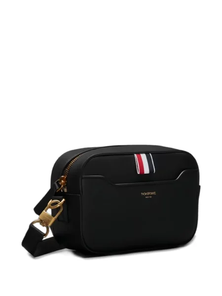 Geanta de piele Thom Browne din piele mini negru