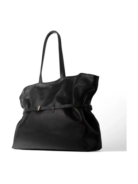 Shopperka L37 skórzana czarna