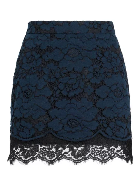Mini fusta mini Patou din dantelă mini albastru