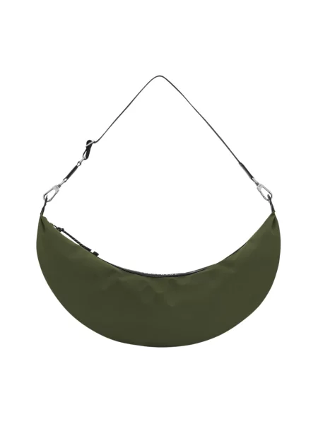 Torebka crossbody Longchamp skórzana zielona