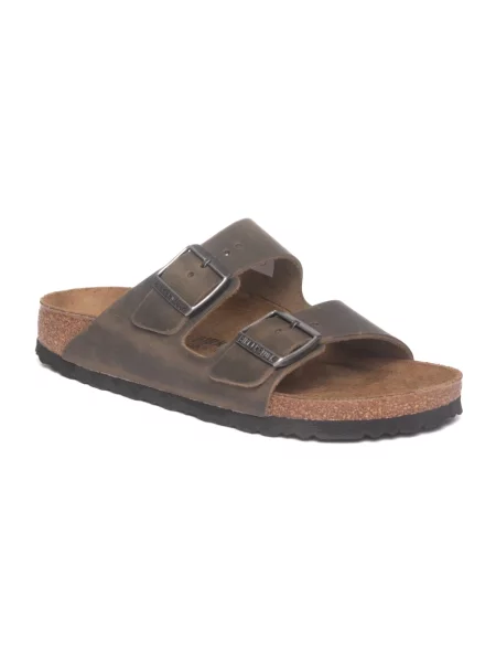 Birkenstock klapki nubukowe Arizona zielony