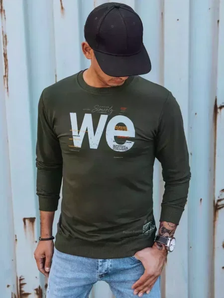 Bluza z nadrukiem khaki Dstreet