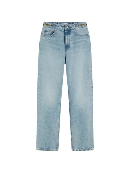 Blugi Tommy Hilfiger cu autograf albastru