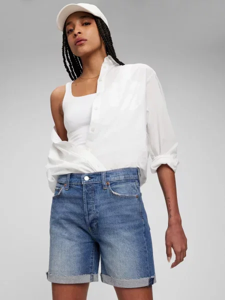 Szorty jeansowe Gap niebieskie