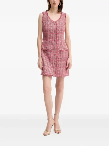 Rochie mini Marciano din tweed de costum roz