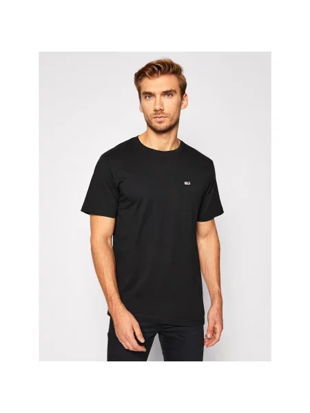 Tommy Jeans Majica Tjm Classic Regular Fit črna