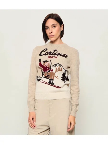 ST.Barth Pulover New Queen C | ST.Barth x St. Moritz cu adaos de lână și cașmir bej