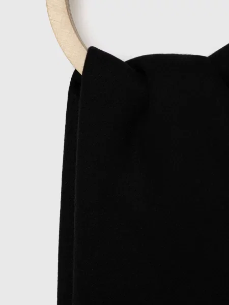 Шерстяной шарф Moschino черный