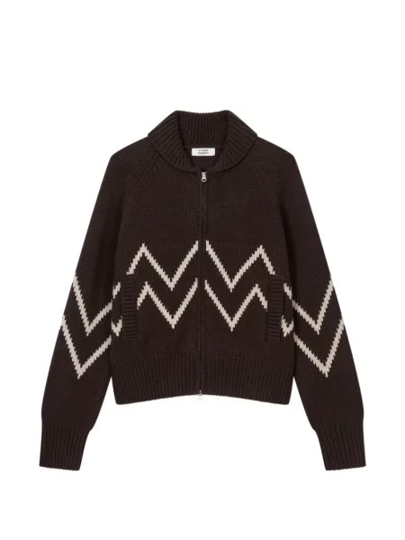 Cardigan Tomboy tricotate maro