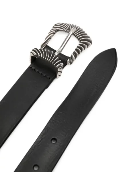 Cu centură curea Orciani din piele cu cataramă negru