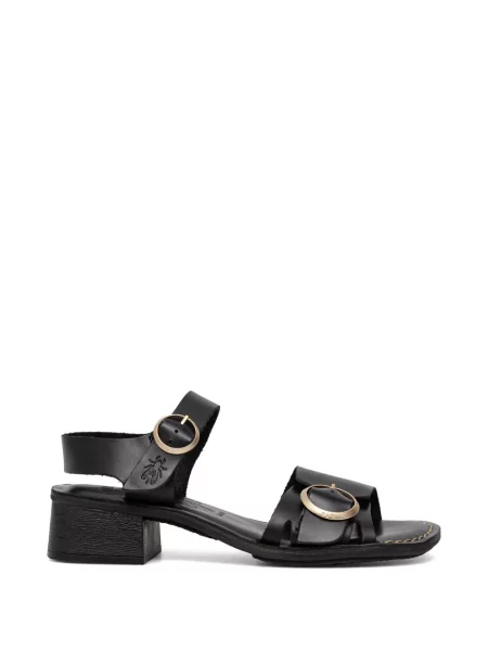 Sandale Fly London cu cataramă negru