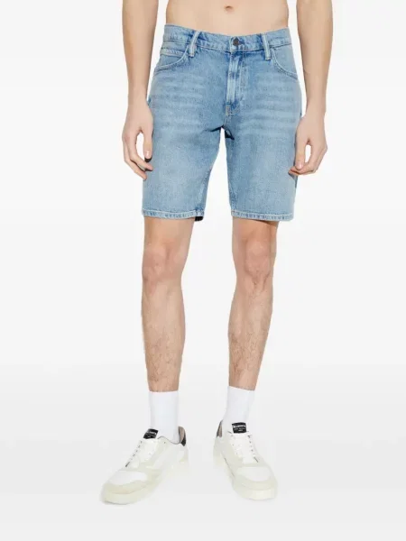 Cu centură pantaloni scurți Allsaints albastru