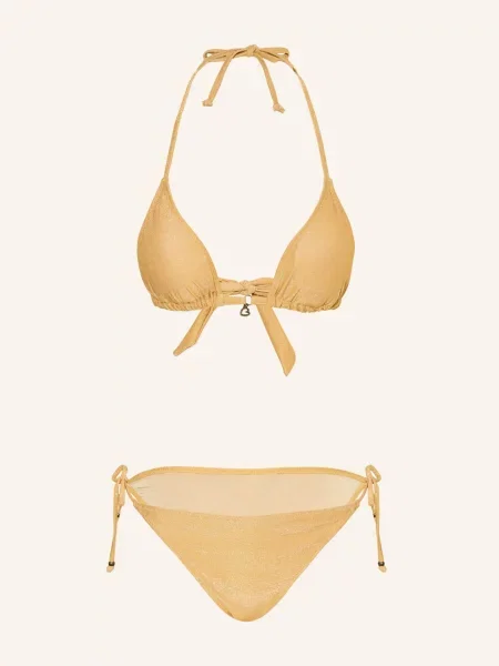 Banana Moon Trojúhelníkové Bikiny Cricomassa S Třpytivou Přízí zlatá