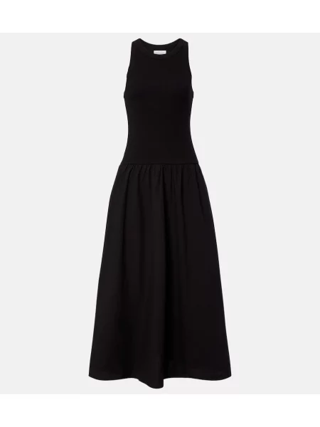 Rochie midi Velvet de catifea negru