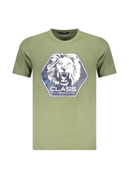 Tricou Cavalli Class cu imagine verde