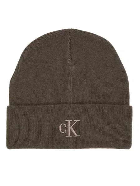 Czapka Calvin Klein z haftem brązowa