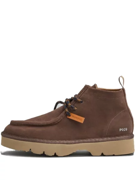 Botine Panchic din piele de căprioară maro