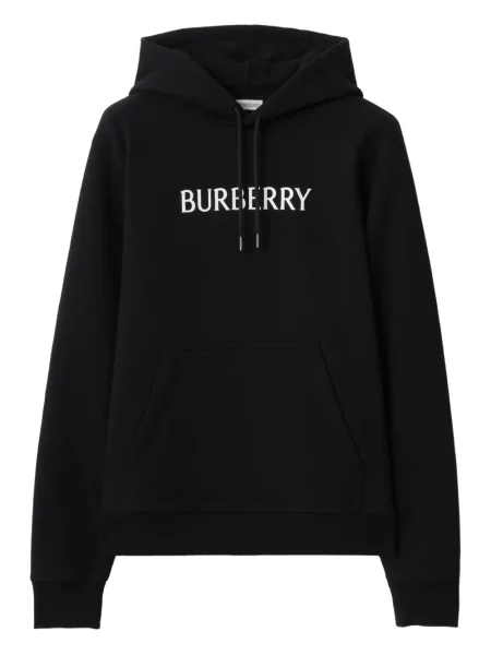 Majica s kapuljačom Burberry s kapuljačom s printom crna