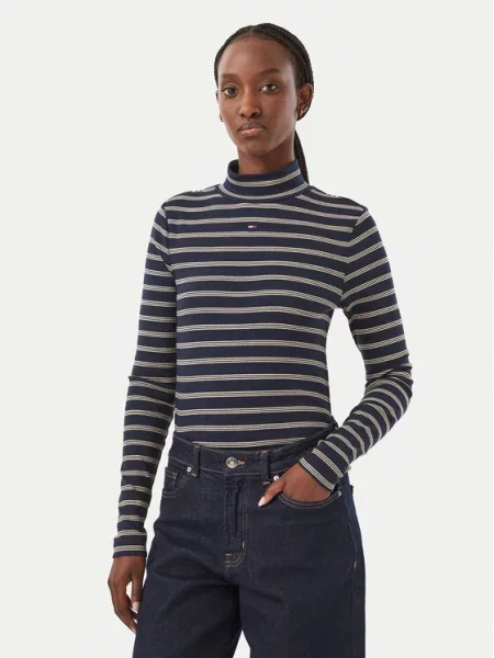 Tommy Jeans majica dugih rukava ženska plava