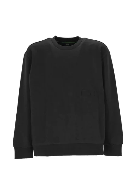 Pulover Boss cu decolteu rotund cu autograf negru