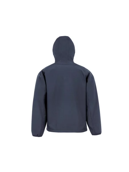 Dziecięca wodoodporna kurtka softshell z kapturem do nadruku Result niebieska